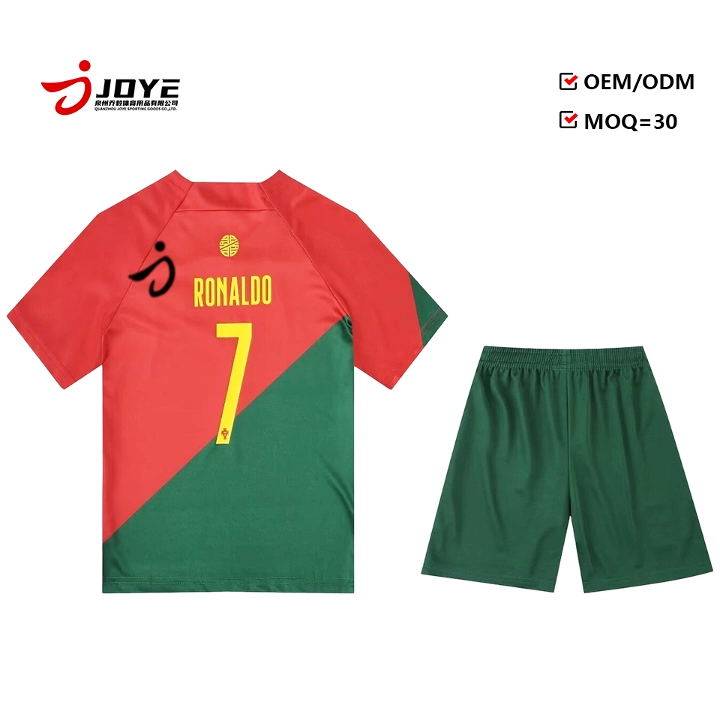 Football shirt short sleeved front logo OEM service