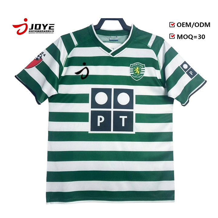 Black breathable lightweight short sleeved football jersey OEM print