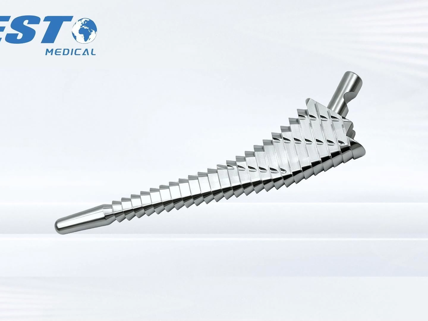 Femoral Broach, Edelstahl 17-4 PH & 420B zur Vorbereitung des Femurkanals bei der totalen Hüftendoprothetik