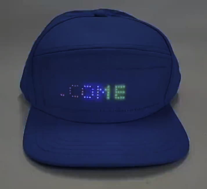 Casquette de baseball modifiable commandée par APP de LED, chapeau rougeoyant lumineux, chapeau soleil-protecteur 2600612-5 d'ombre