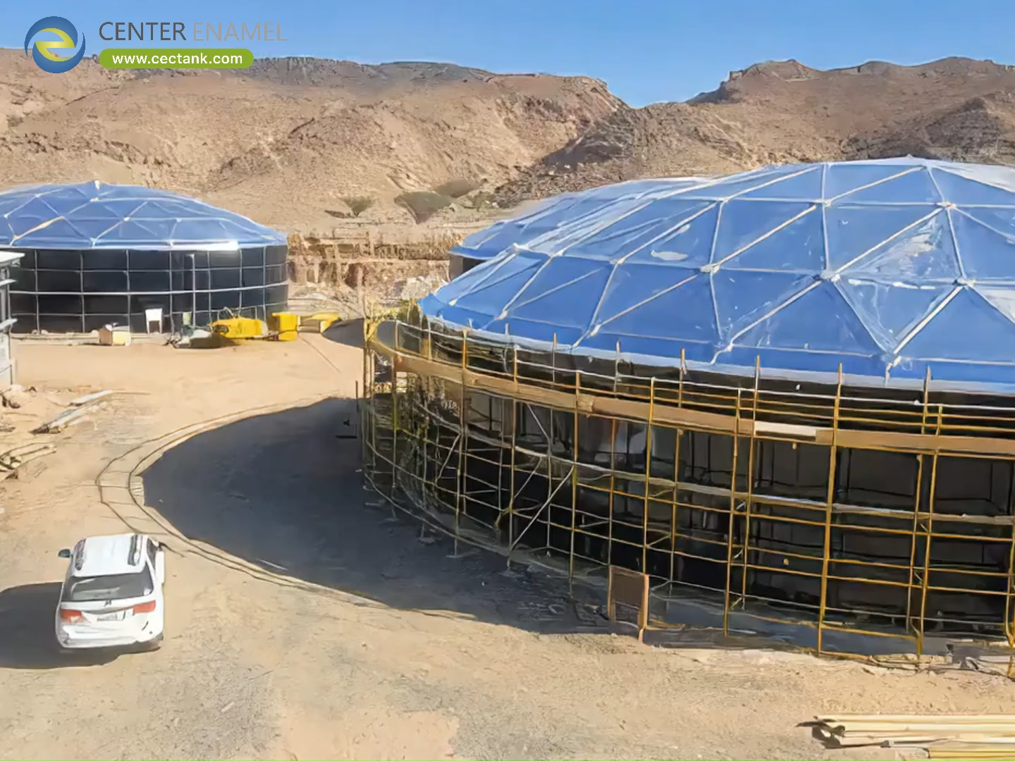 Aluminum Geodesic Dome Roof for Seawater Desalination Tanks: Built to withstand harsh, salty environments
