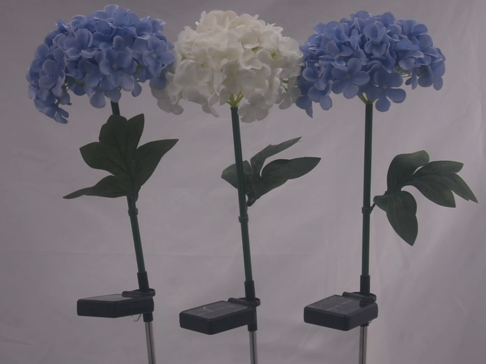 Wholesale LED Flower Light, Solar Garden Lights with More Realistic Hydrangea Waterproof for Outside Patio,Garden, Decoration