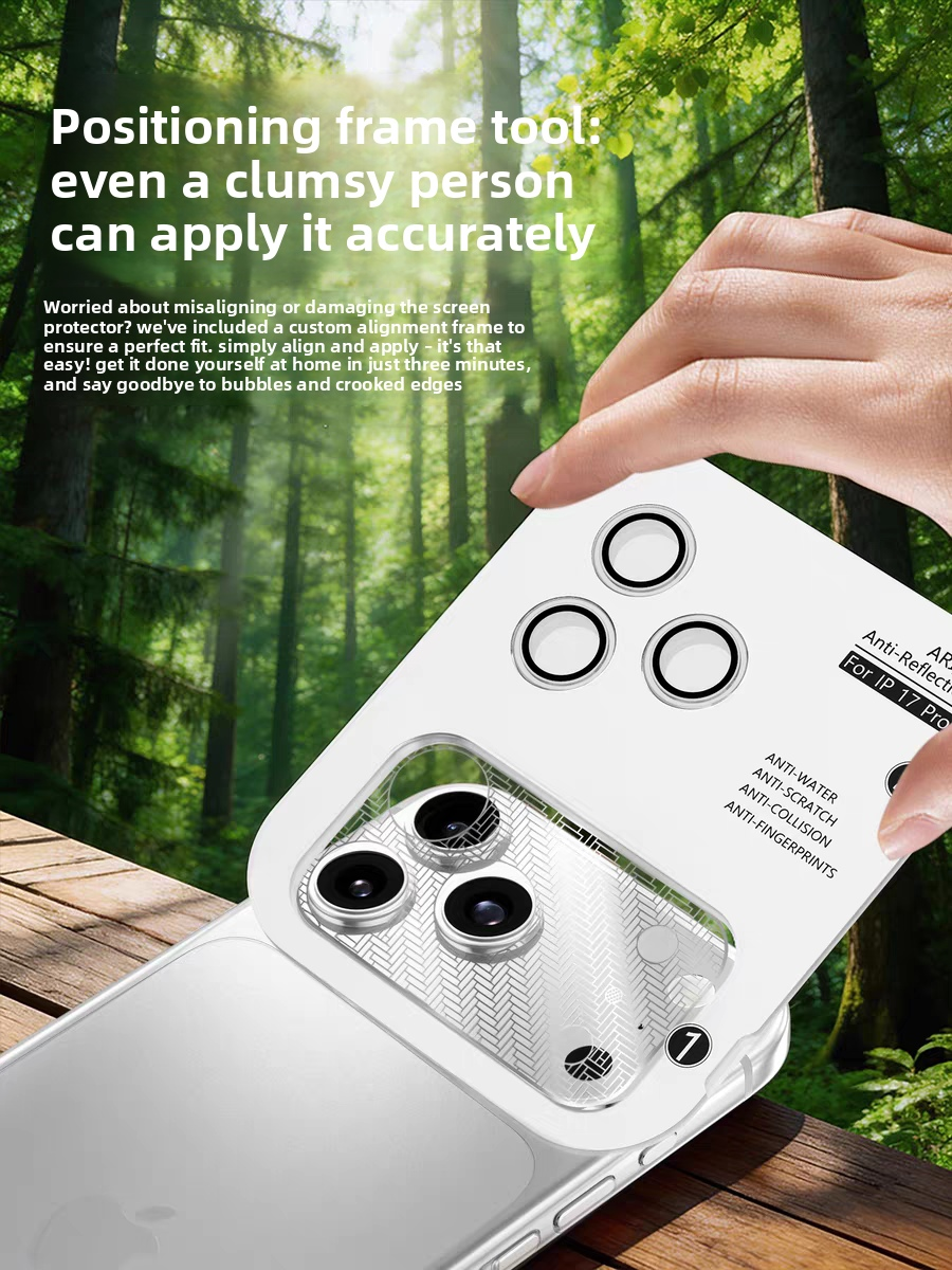 New Arrival Camera Lens Protector for iPhone PVD Stainless Steel Frame Anti-Scratch AR Anti-Fingerprint Cover for iPhone 17 Pro