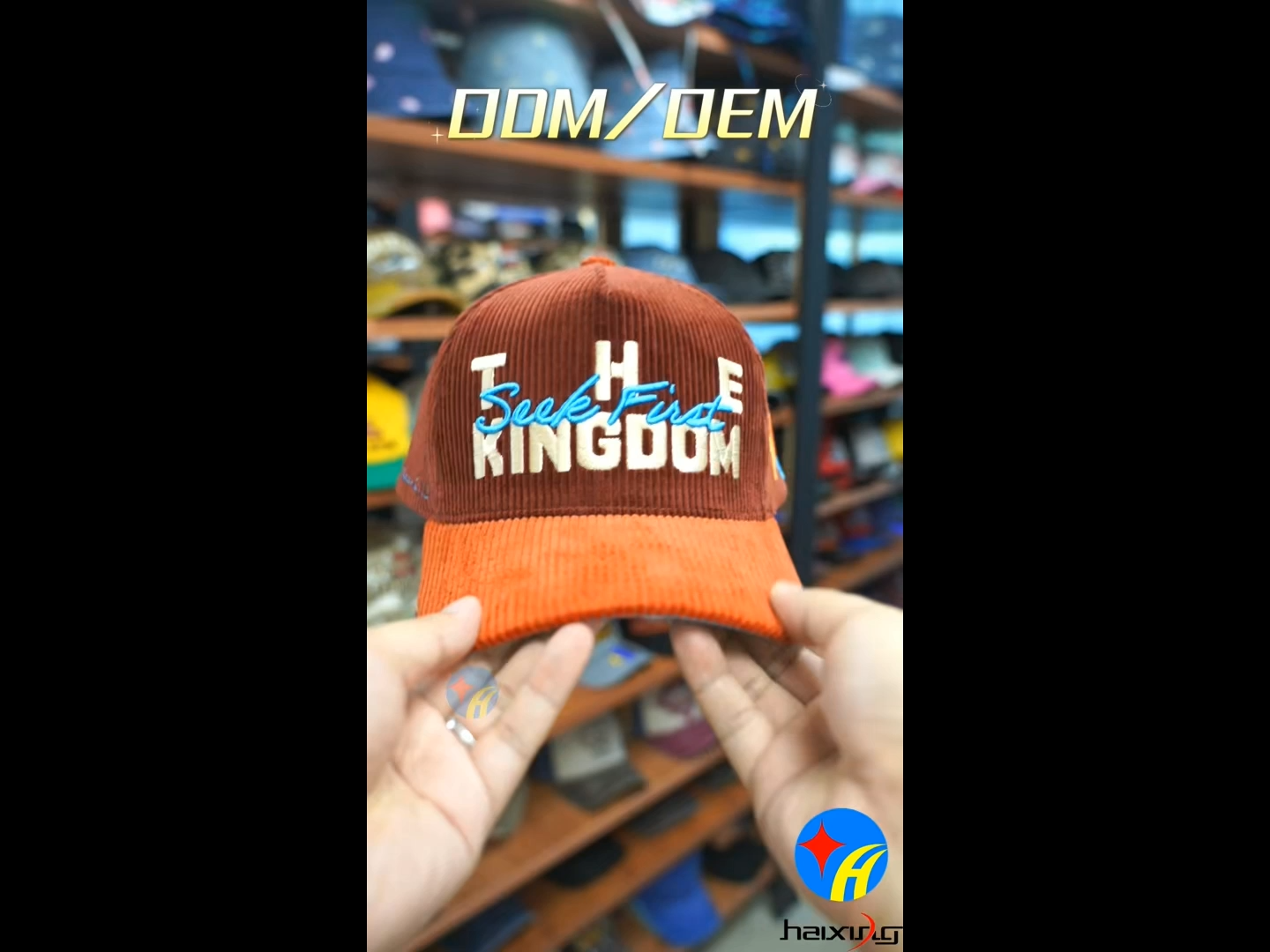 Wholesale Custom Funny Animal Embroidered Corduroy Caps | OEM ODM Two Tone Dad Hats | Factory Price Bulk Unisex Sport Sun Hats