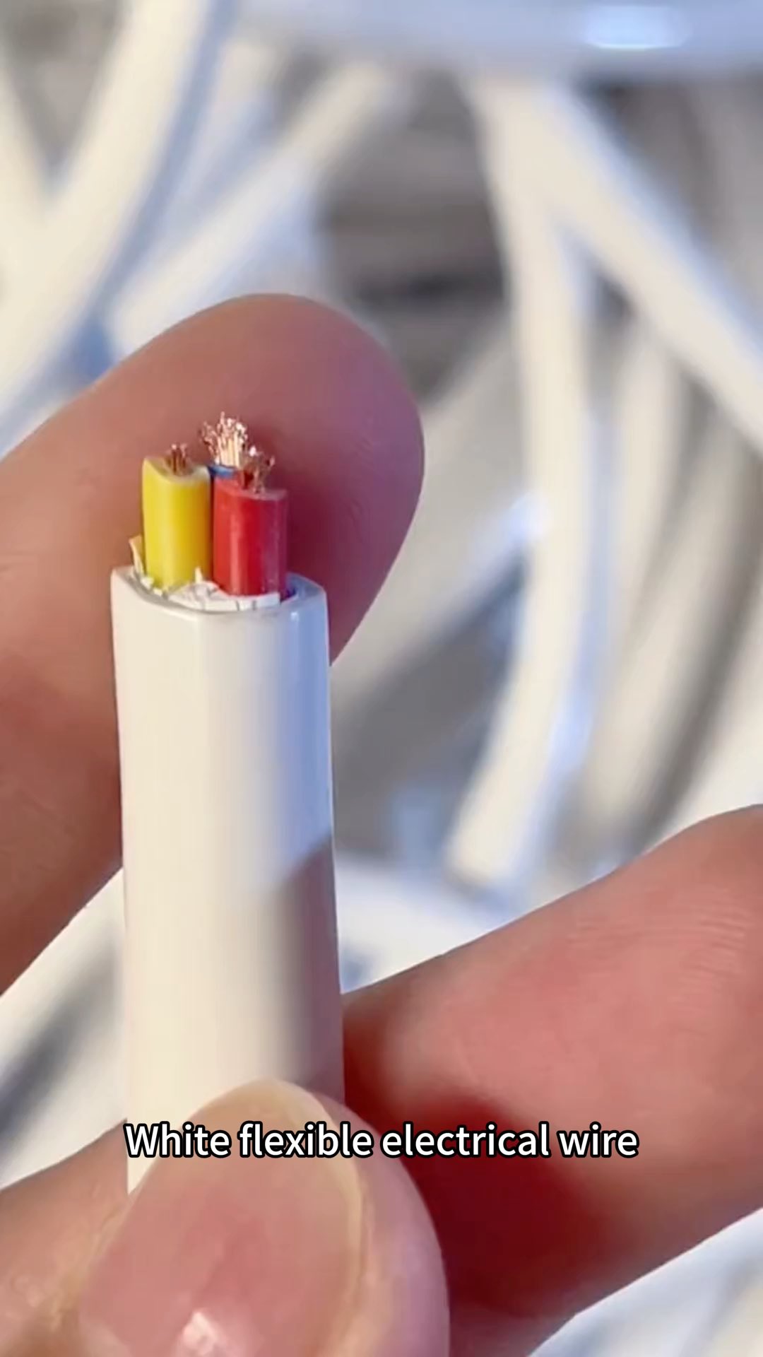 White 3 Core Flex 0.5mm 0.75mm 1.0mm 1.5mm 2.5mm Mains Wire Cable Electrical 3183Y Round Copper Conductor PVC Sheath Cable