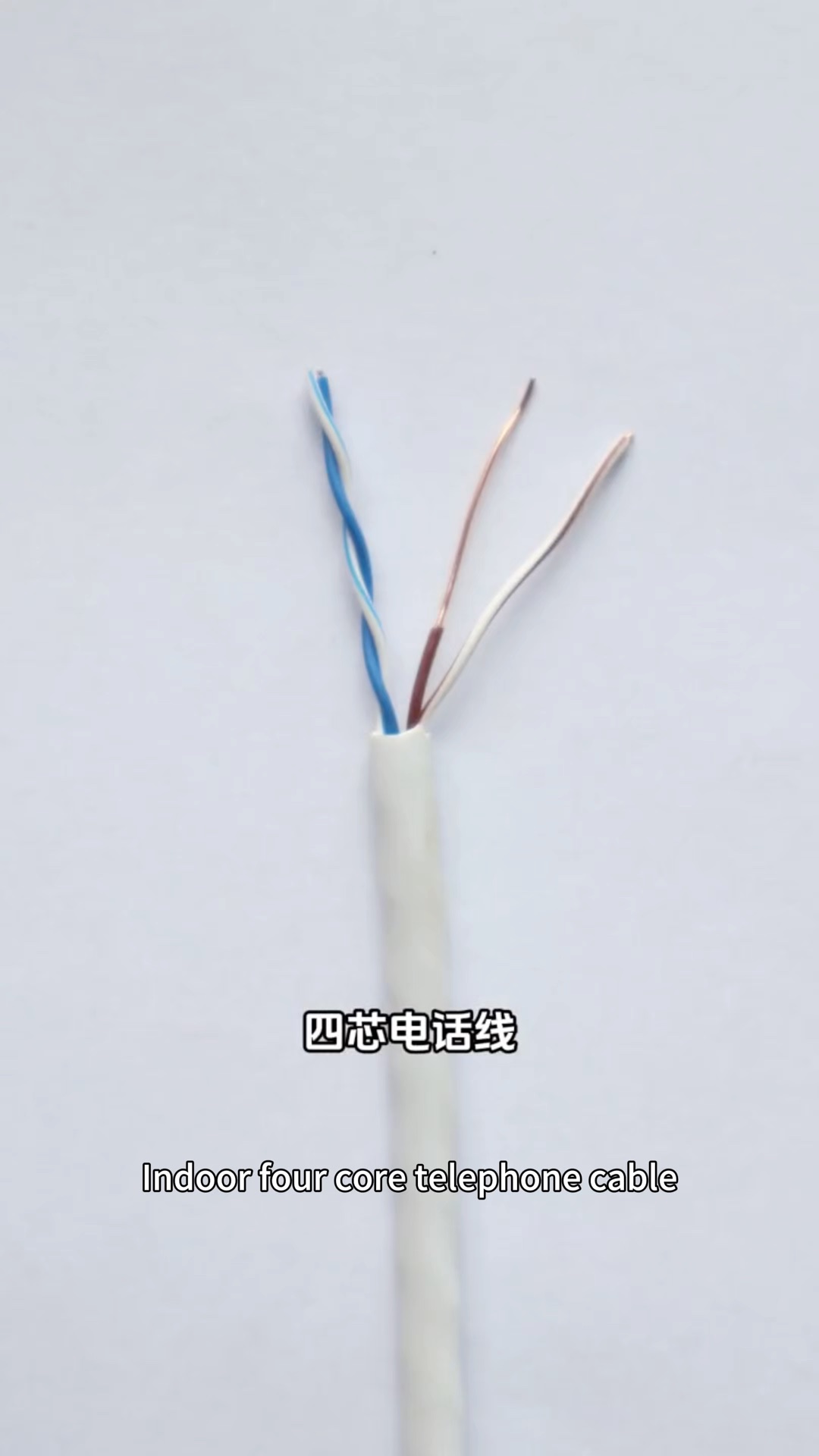 Solid Copper 2 Pair UTP CAT5E Network Ethernet Cable Reel White Telecommunication cable Unshielded