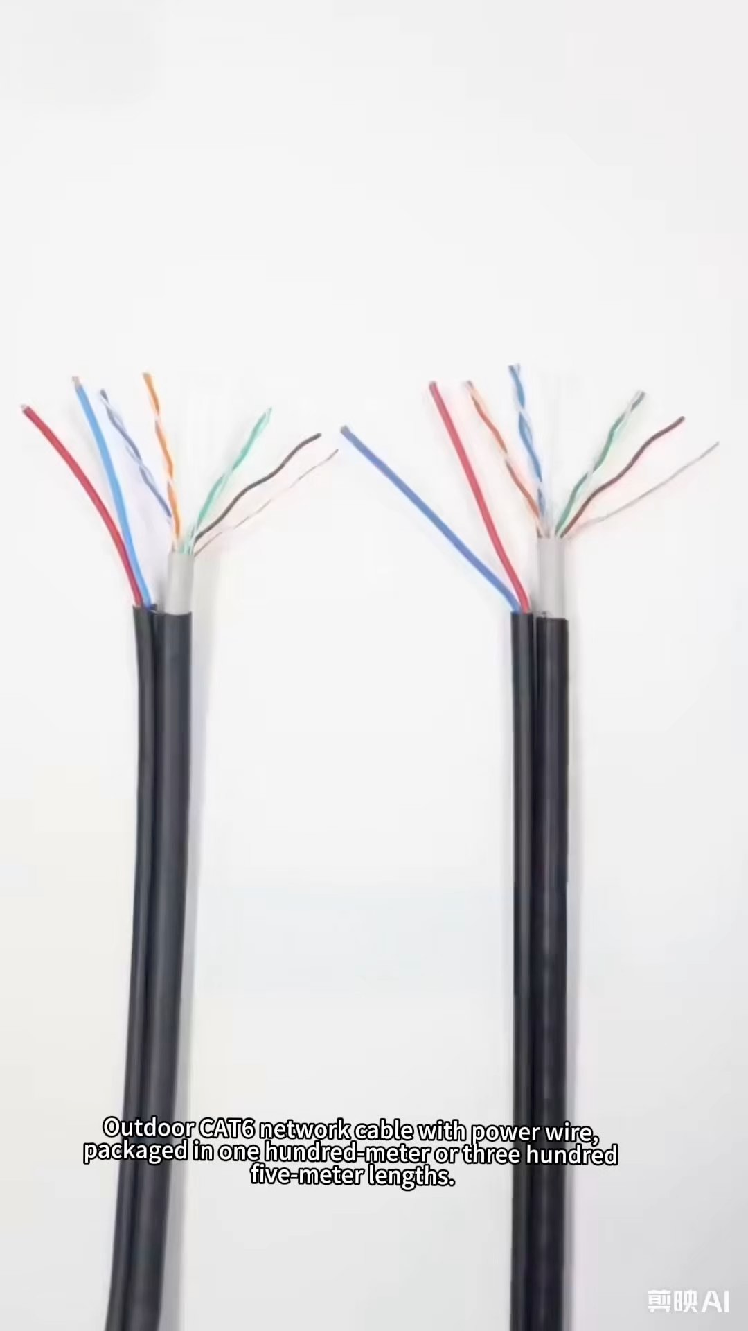 Ethernet CCTV Cable Cat5e with 2 Core DC Power Cord for CCTV Security Camera Surveillance System IP Camera NVR System Black