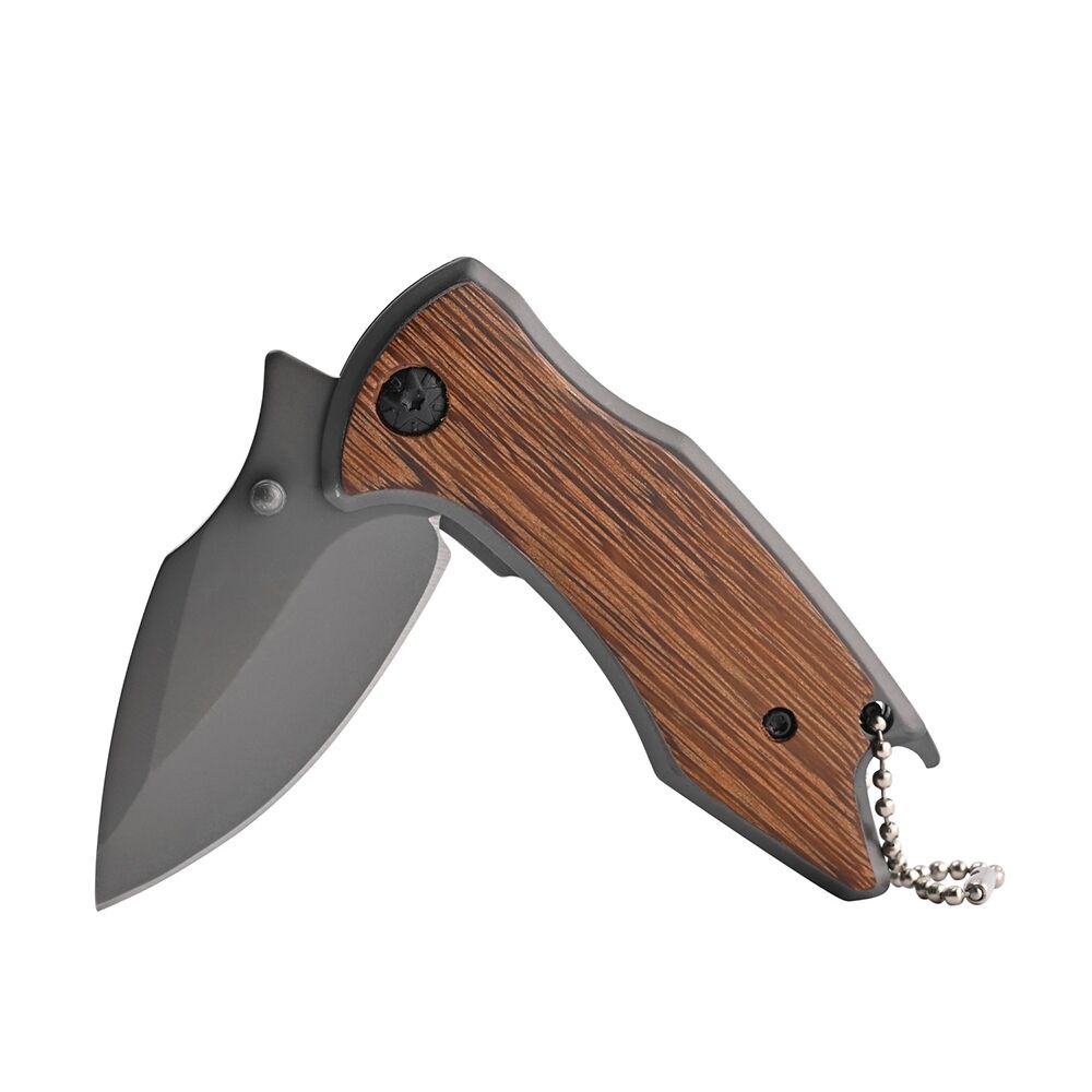 X50 Personalized Gifts Engraved Olive Wood Handle Folding Survival Camping Pocket Knife