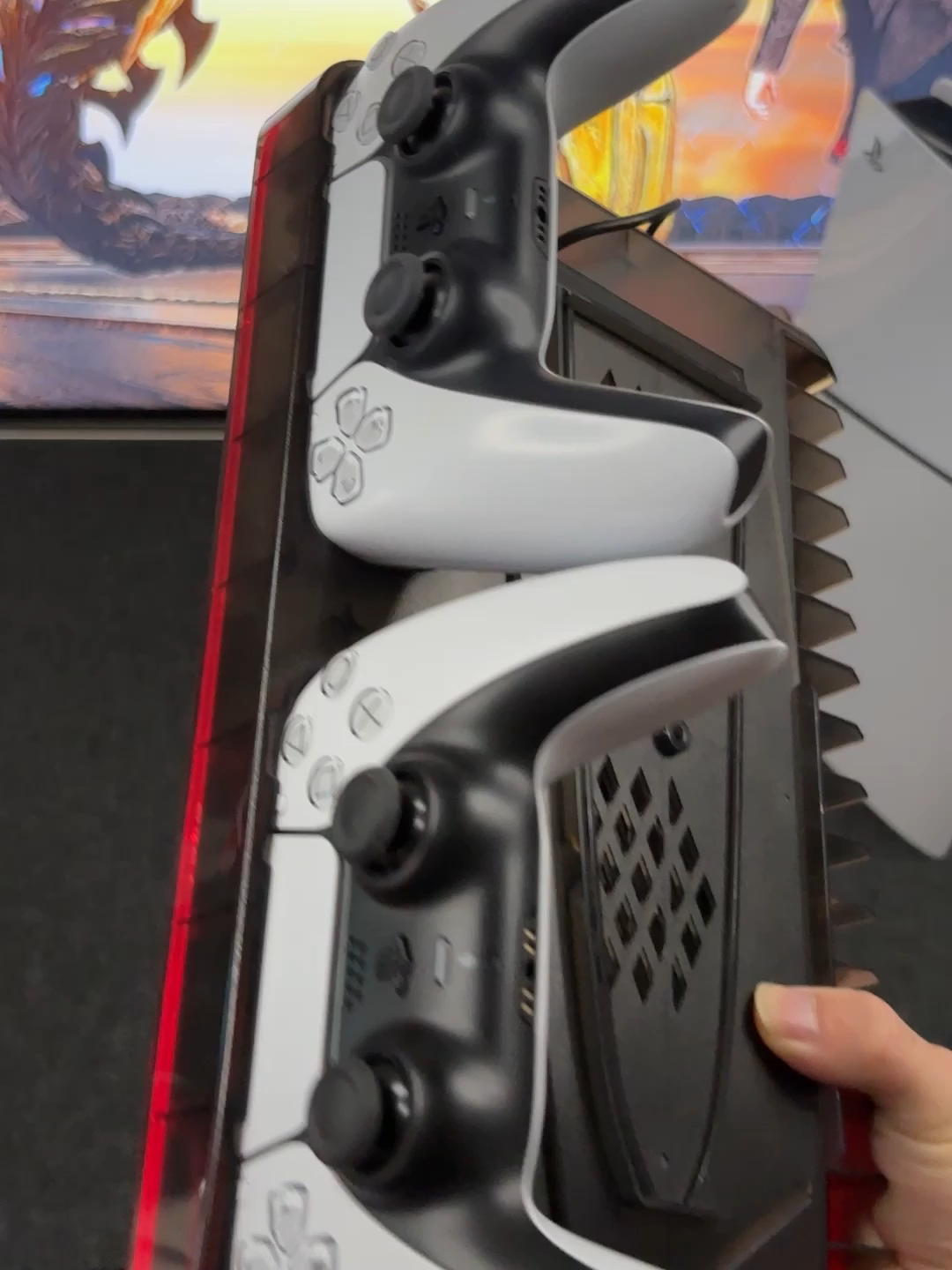 Großhandel Multifunktional PS5 Vertikalständer Lüfter mit Dual Controller Ladestation für Play Station 5 Konsole