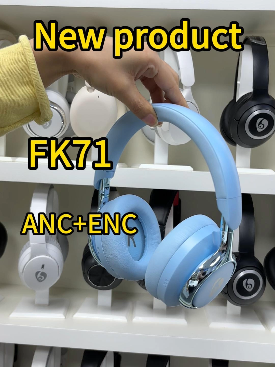 Casque antibruit ANC OEM en gros, super basses, écouteurs de haute qualité, Audifonos, casque BT FK71