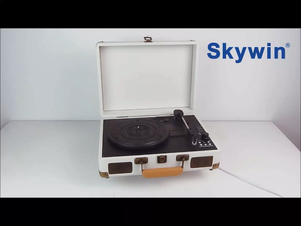 Hersteller Großhandel Multifunktions-Plattenspieler Plattenspieler Tragbarer Koffer Riemenantrieb Grammophon