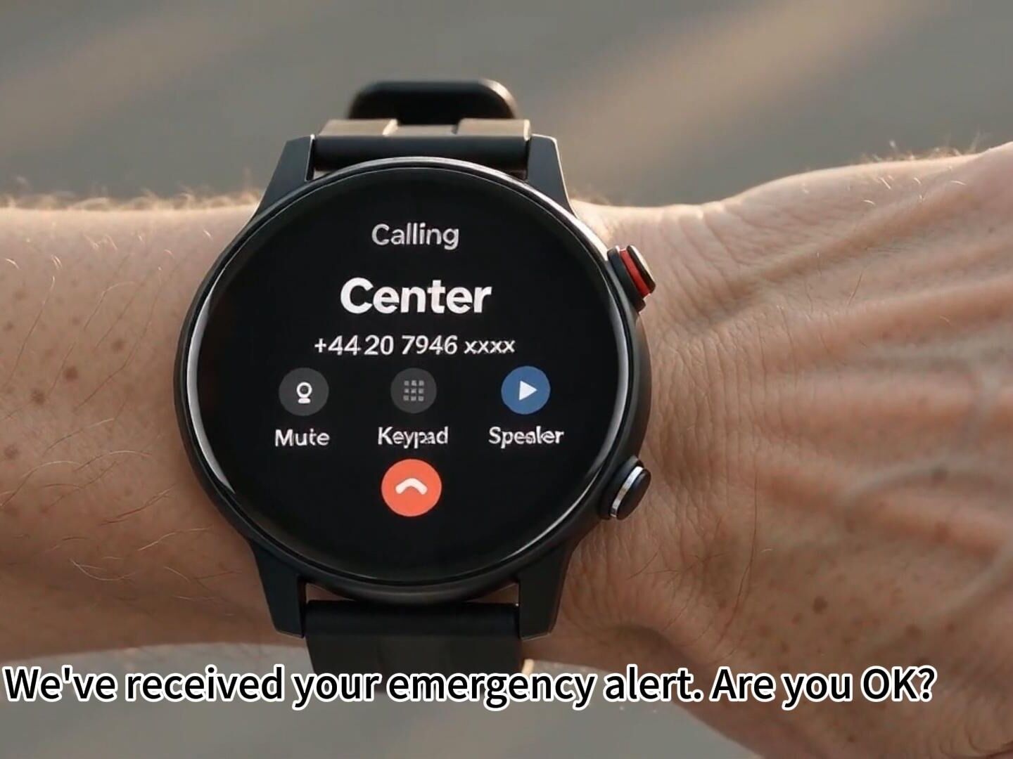 Smartwatch 4G GPS con Seguimiento Visual Desactivado, Posicionamiento WiFi LBS, Alarma de Caída, SOS, Teleasistencia, Monitor de Salud con Banda de Silicona