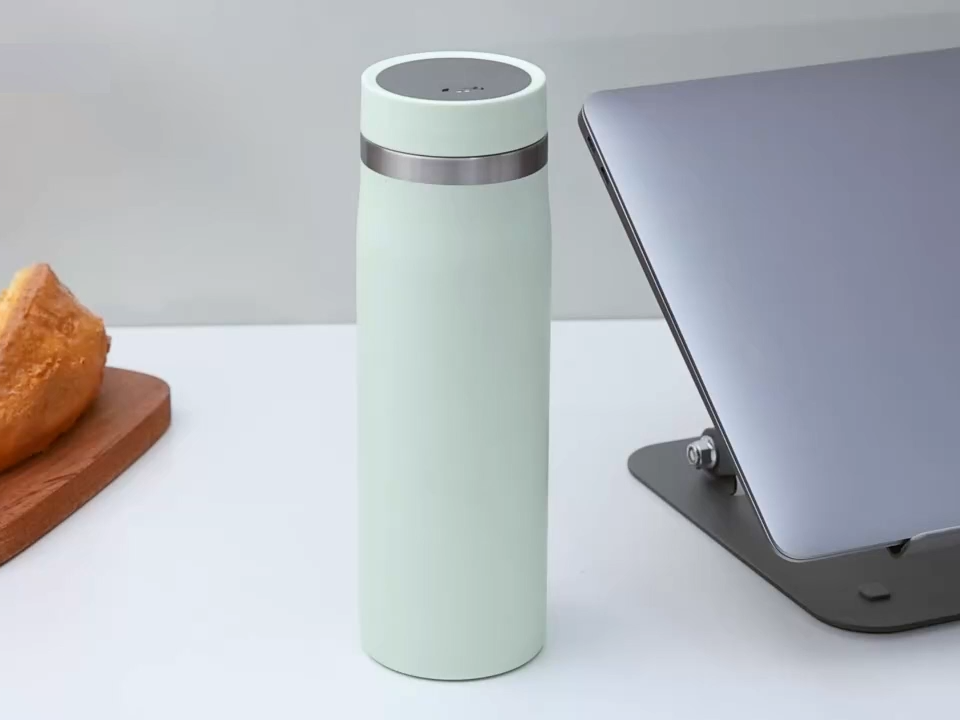 Fingerprint Lock Smart Water Bottle 304 Vacuum Tumbler 450ml Leak Proof Custom Logo for Travel & Gift