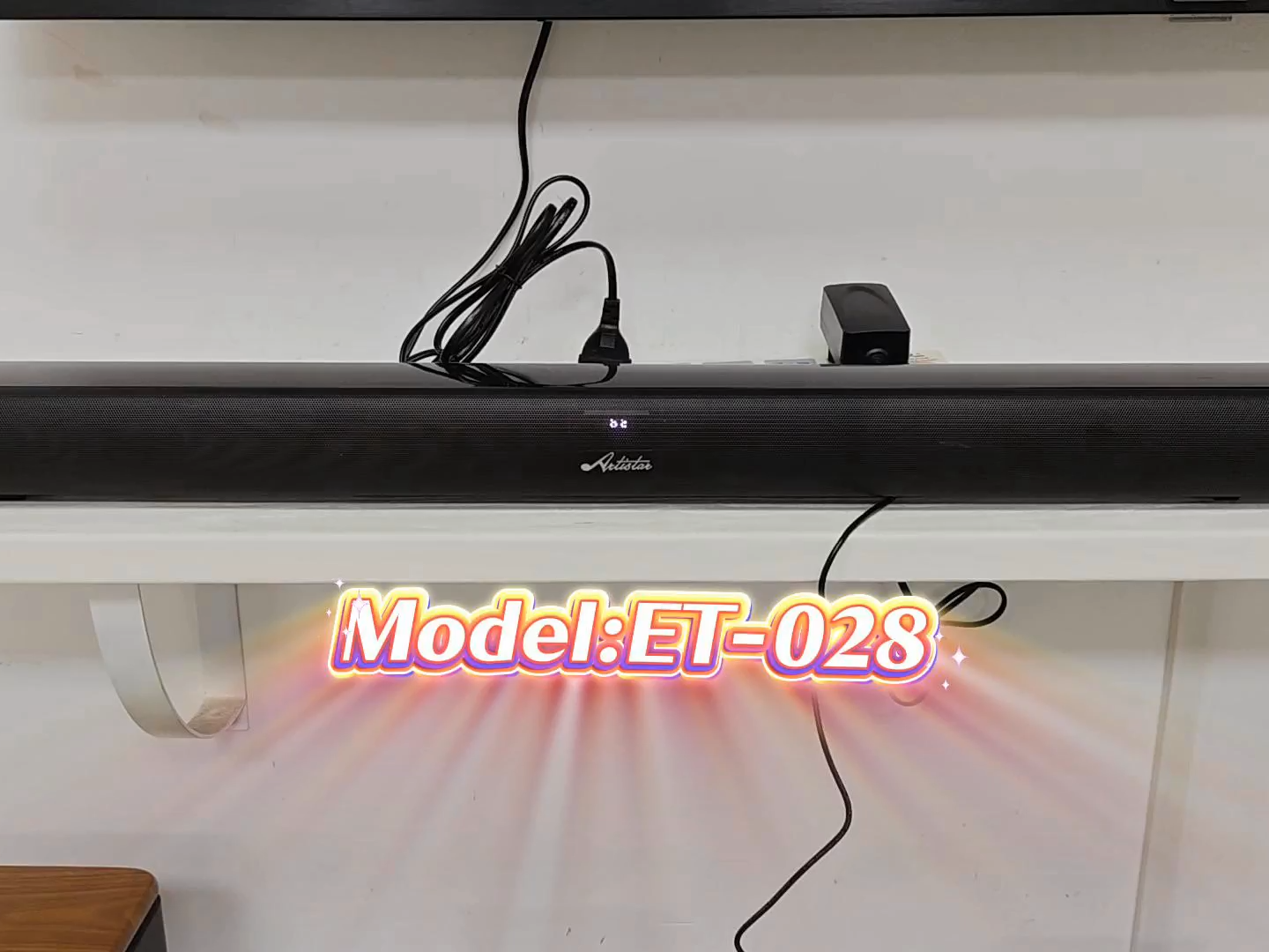 Colorful design 2.0 soundbar with USB Output Remote Control Feature and 3.5mm Aux Input RGB Light Design Sound Bar For TV Home