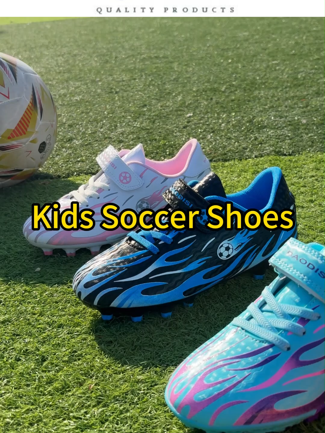 Breathable High Top Soccer Shoes TPU Stud Football Cleats Adult Youth Sports Boots Firm Ground Size