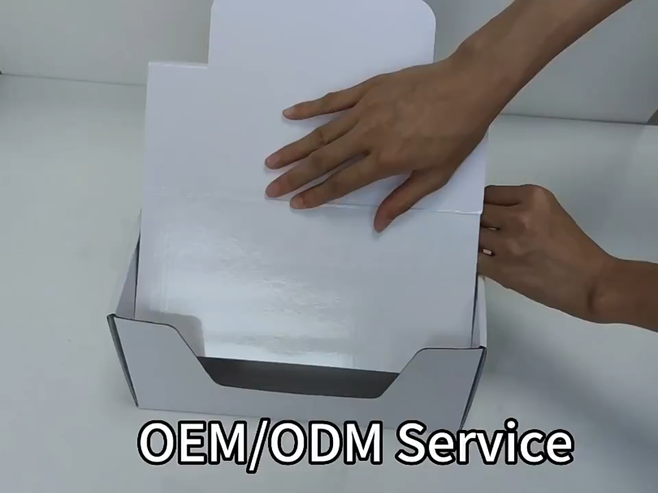 صناديق عرض مخصصة من الورق المقوى المموج ، أرضيات أنيقة من PDQ لمتاجر التجزئة ، عرض المنتجات الورقية في محلات السوبر ماركت