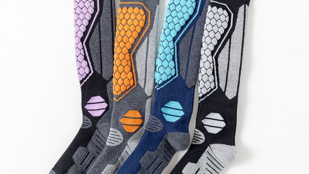 Chaussettes de ski professionnelles chaudes et antidérapantes pour hommes et femmes, chaussettes de sport d'extérieur à fond épais en tissu éponge, chaussettes de montagne de sport à tube haut