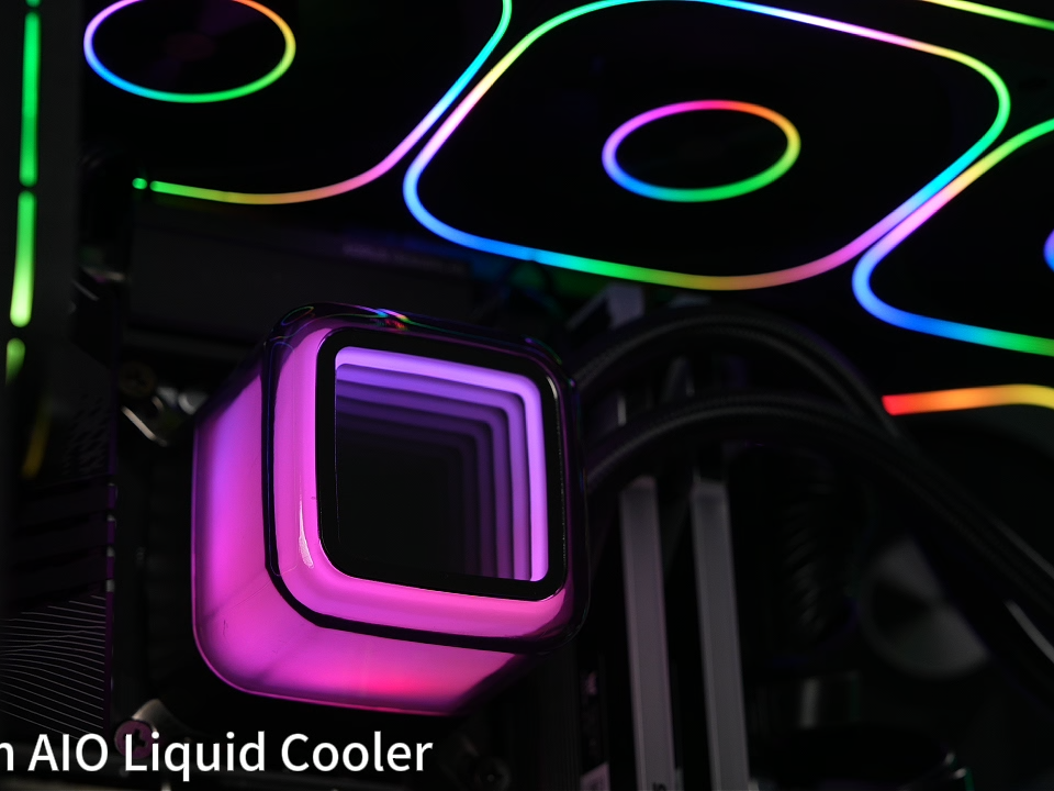 Soeyi High-End Liquid Cooler Dual Screen Magnetic Levitation Fan 300W TDP Gaming OEM Intel AMD Compatible Cooling for I9/R9