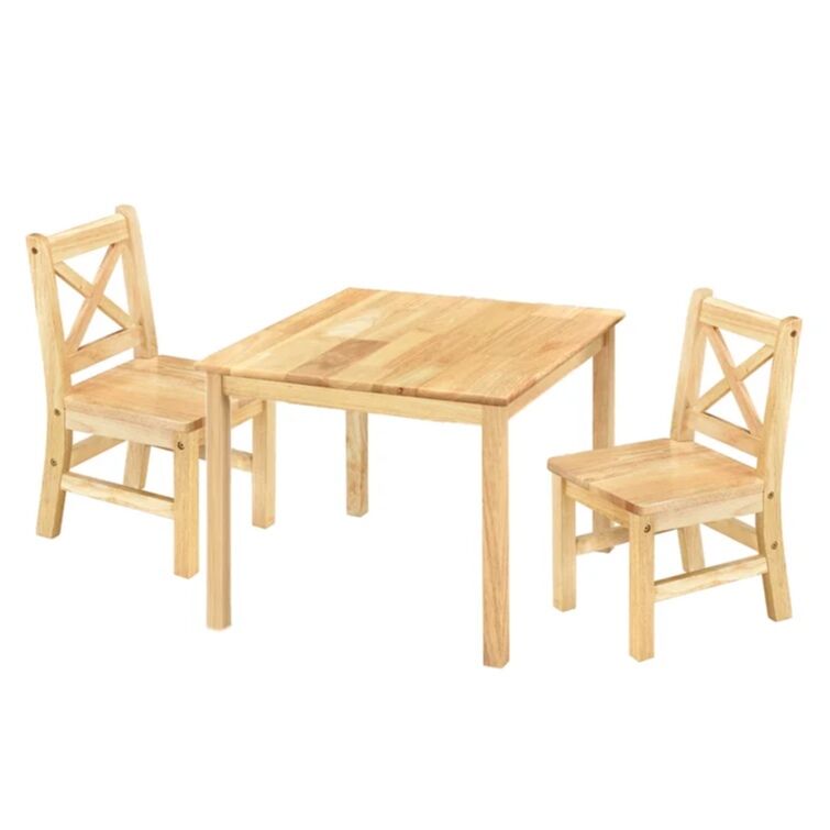 Precio de fábrica los niños madera maciza escuela escritorio conjunto ideal para Kindergarten y Playroom uso