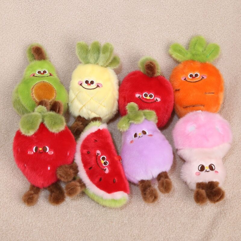 Jouets en peluche doux avec motifs de fruits en gros : Orange, Durian, Pêche
