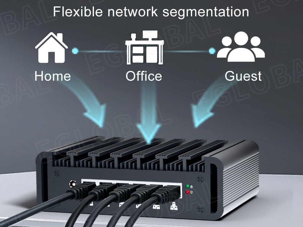 جهاز كمبيوتر صغير In-tel Celeron J6412، جدار حماية صناعي، معالج رباعي النواة، جديد، 6 منافذ RJ45 LAN، بدون مروحة، DDR4 Type-C، Linux PfSense