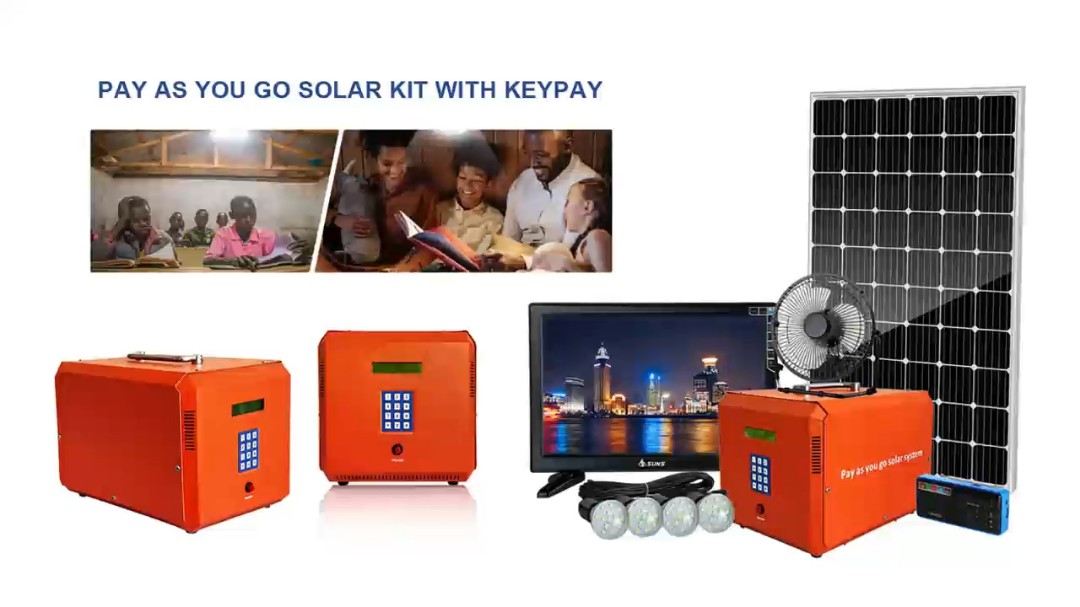 PayGo Portable 275W Home Solar Generator inbuilt 10A PWM controller Solar Equipment System Solar panel with DC TV LED lights