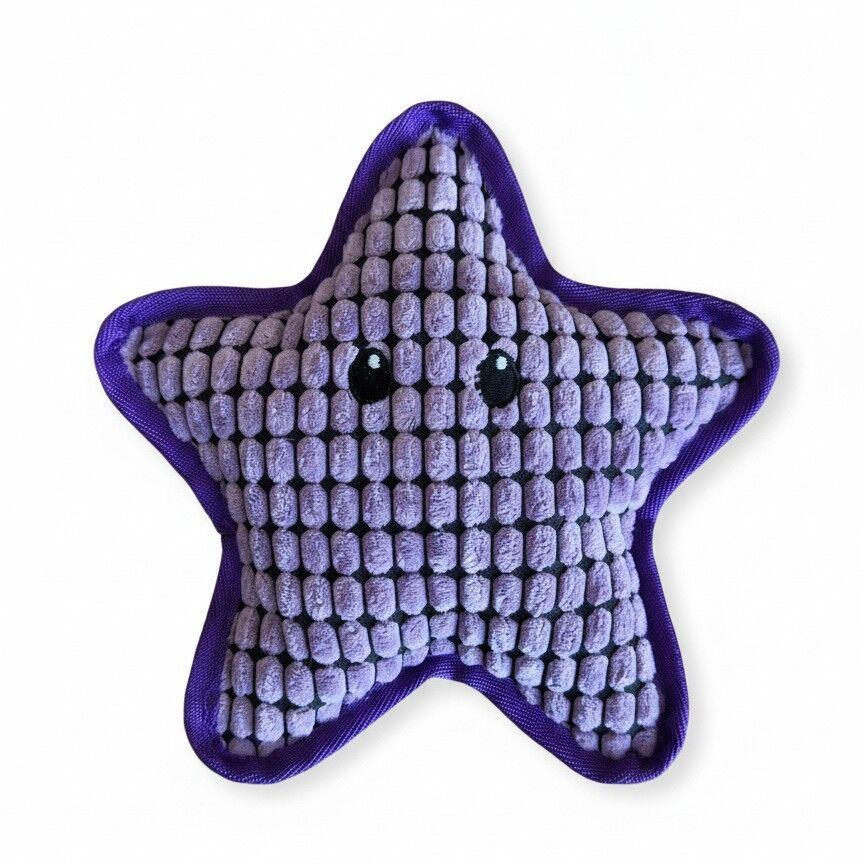 Purple Starfish Dog Plush Toy Squeaky Pet Toys Indoor Durable Dog Teething Toy Suitable for Medium Large Dogs Pet Supply
