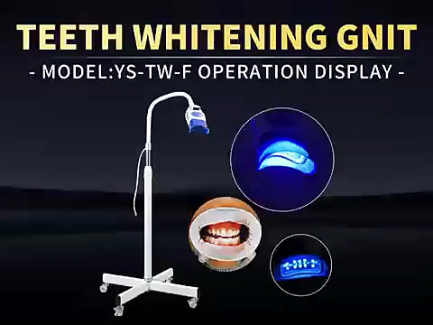 Lampe de Blanchiment Dentaire à 10 LED Haute Intensité avec Minuteur Numérique pour un Blanchiment Précis à Lumière Froide