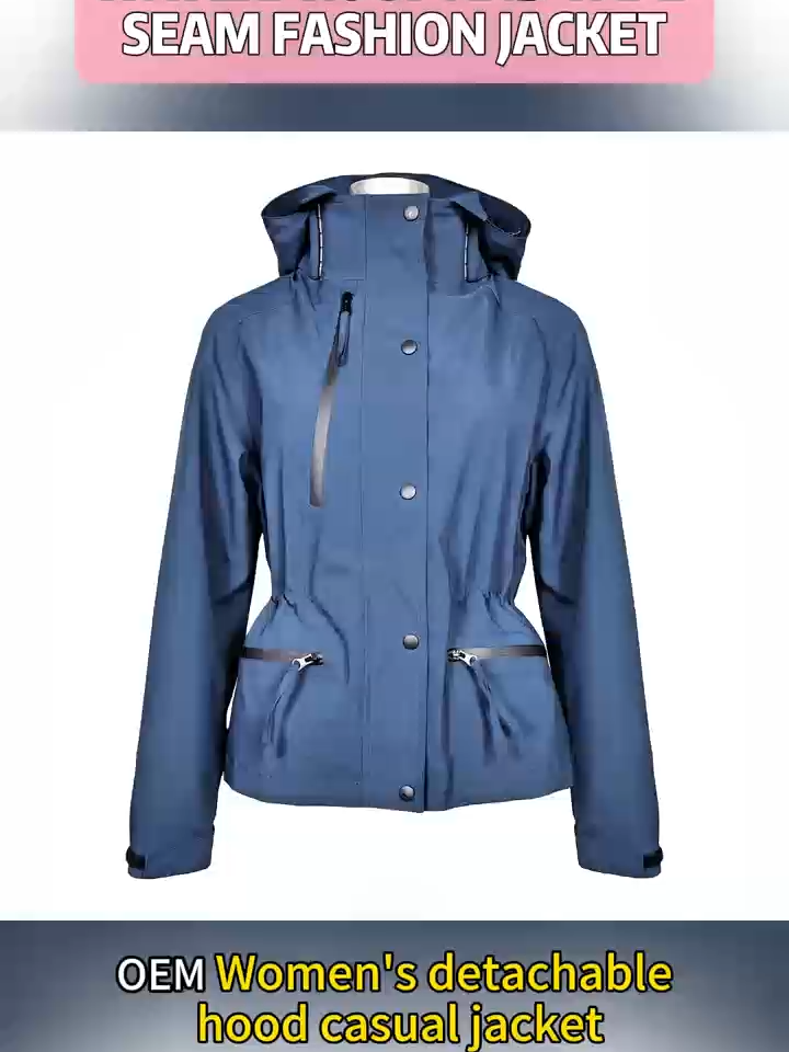 Fashion, Women's detachable hood casual jacket