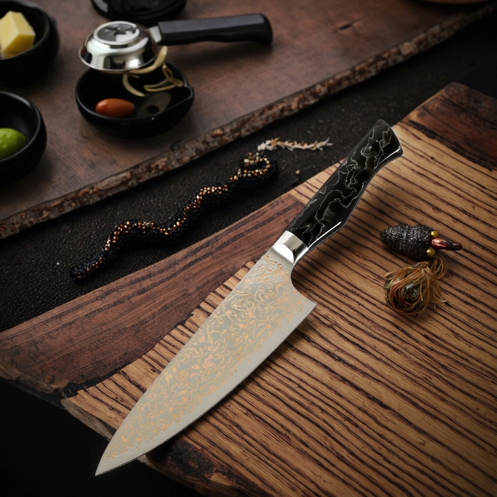 Cuchillo de Chef Más Vendido, Juego de Cuchillos de Cocina Profesionales de Acero de Damasco de 67 Capas con Mango de Resina