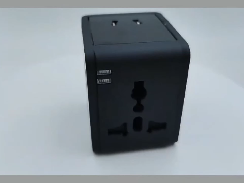 Classics Travel Adapter with Smart IC, 2 USB, 1 Type-C, 10A Overcurrent Protection, Interchangeable Plugs for EU/UK/US/AU