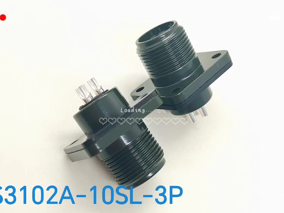 MS3102A-10SL-3P 3Pin Square Flange Panel Mount Receptacle MIL-C-5015 Circular Connector