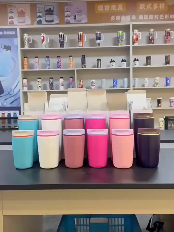 Modern Stainless Steel Vacuum Thermos Cup Straw Large Capacity Portable Sports Cup 6-12 Hours Thermal Insulation Boiling Water