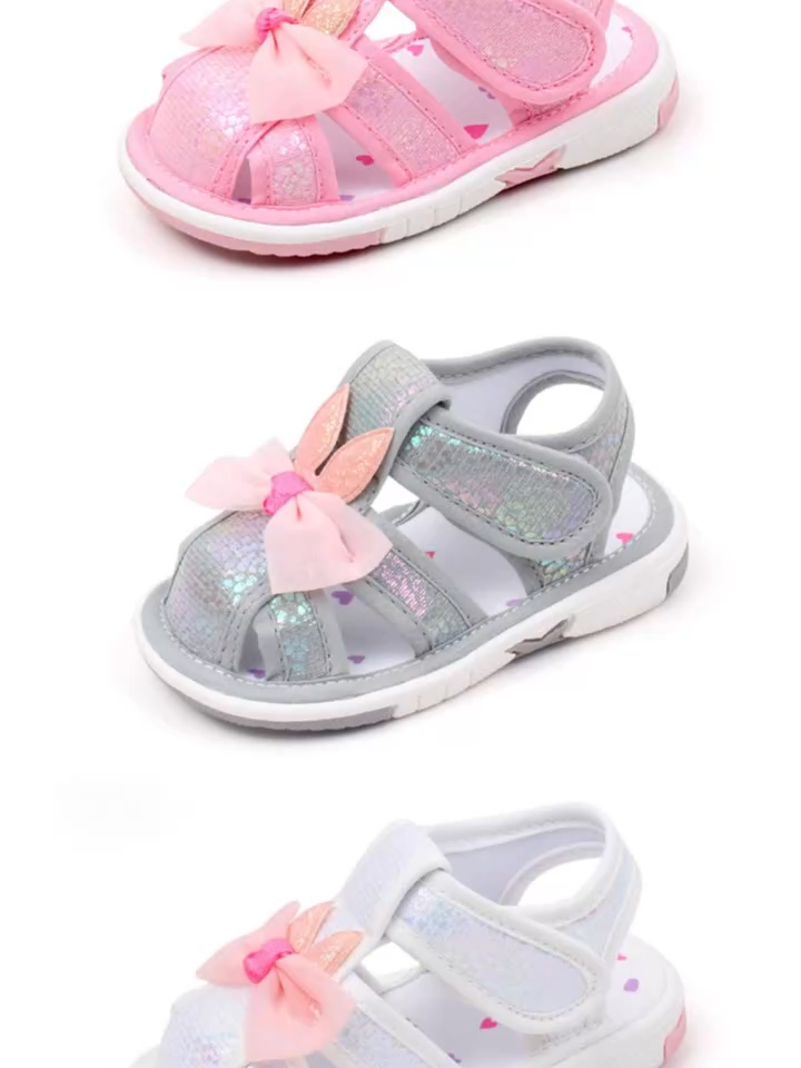 Bébé fille premier marcheur chaussures bébé sandales d'été avec volants semelle souple