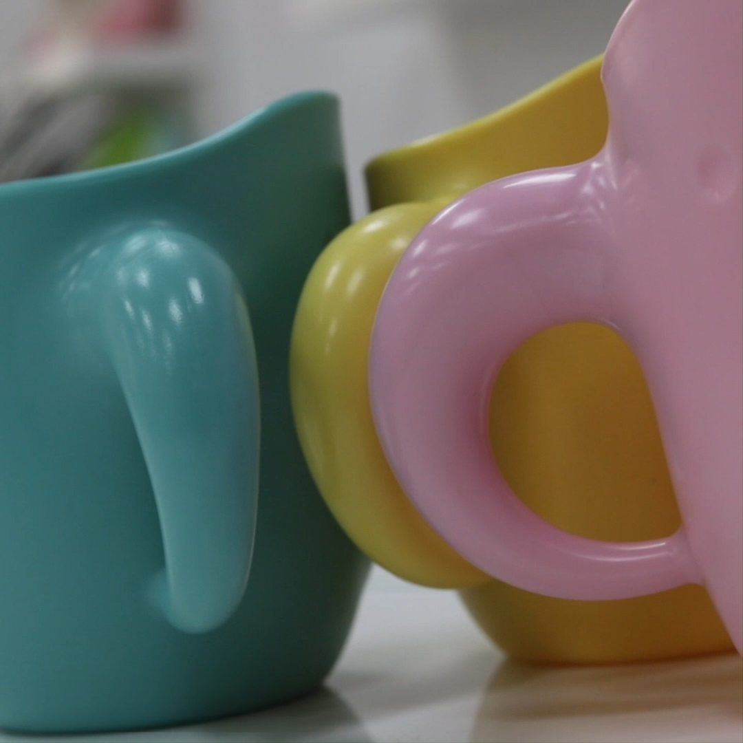 Vaso con forma de elefante, vaso de plástico resistente a caídas, vaso de dibujos animados para bebé, vaso para snacks, vaso para agua, vaso para leche