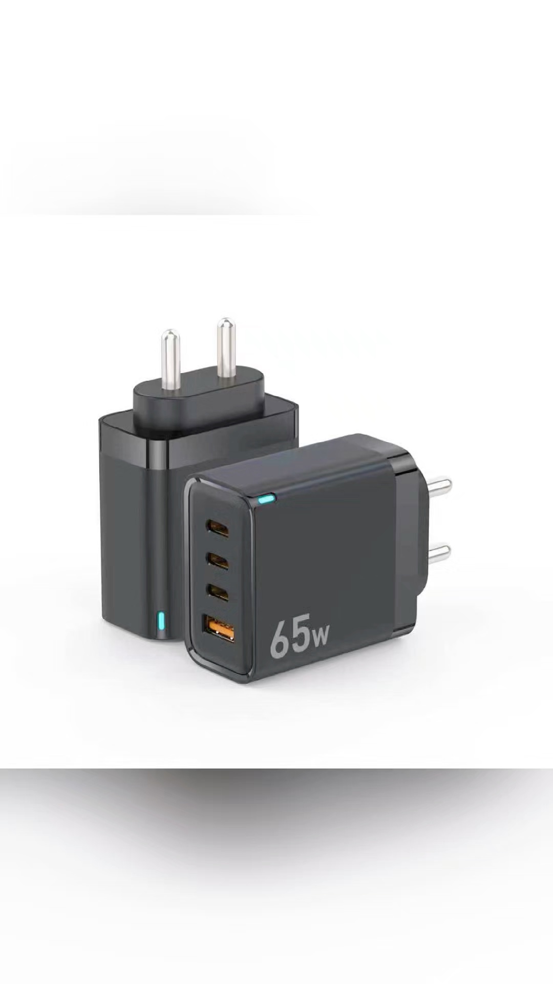 65W GaN charger for mobile phones, suitable for fast charging, also compatible with tablets, multi-port