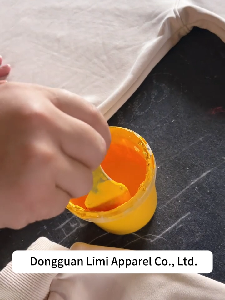 Herren Khaki Jeans mit Flicken, Hohe Taille, individuelle Vintage-Waschung, Freihandmalerei, Distressed-Look, Knopfleiste, Baggy Streetwear Stil