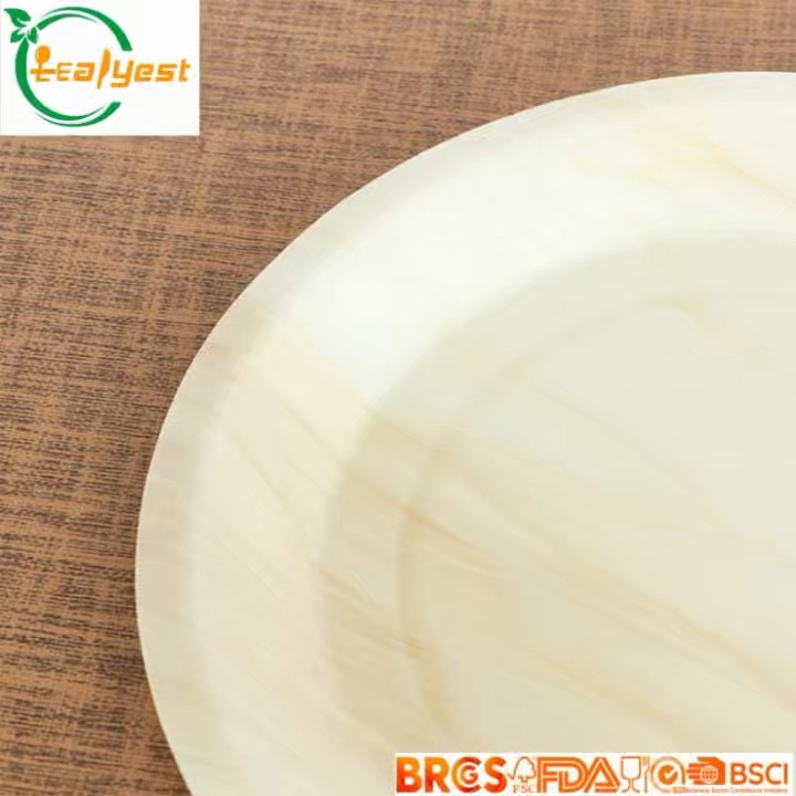Placas disponibles del bocado de madera de abedul modelo FSC del cordón de 8 pulgadas certificado Eco amistoso para los acontecimientos de abastecimiento del partido