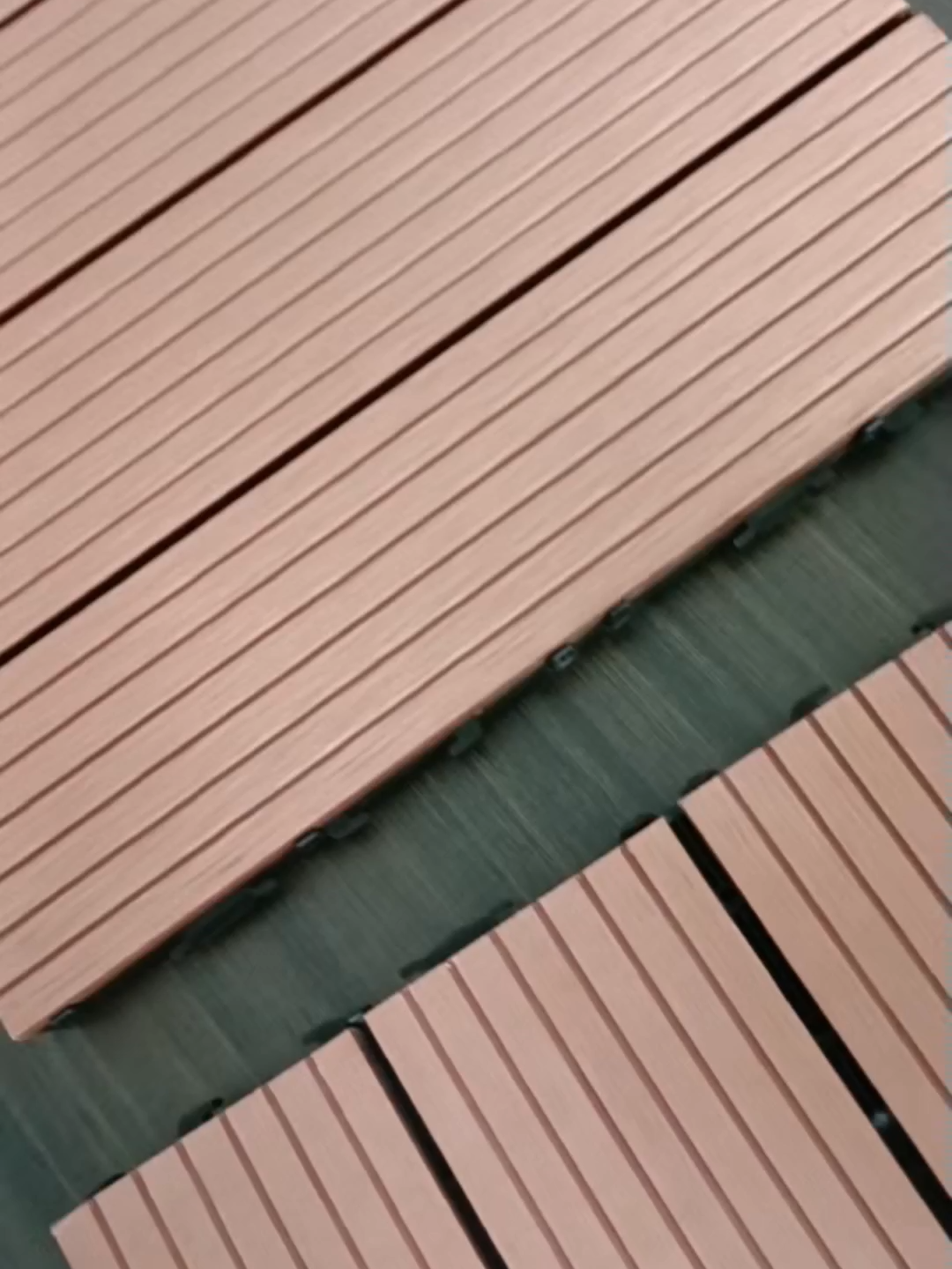 Plancher WPC pour Patio Jardin Balcon - Dalles de Plancher à Clipser DIY (Paquet de 10 de 30x60 cm) - Résistant aux Intempéries