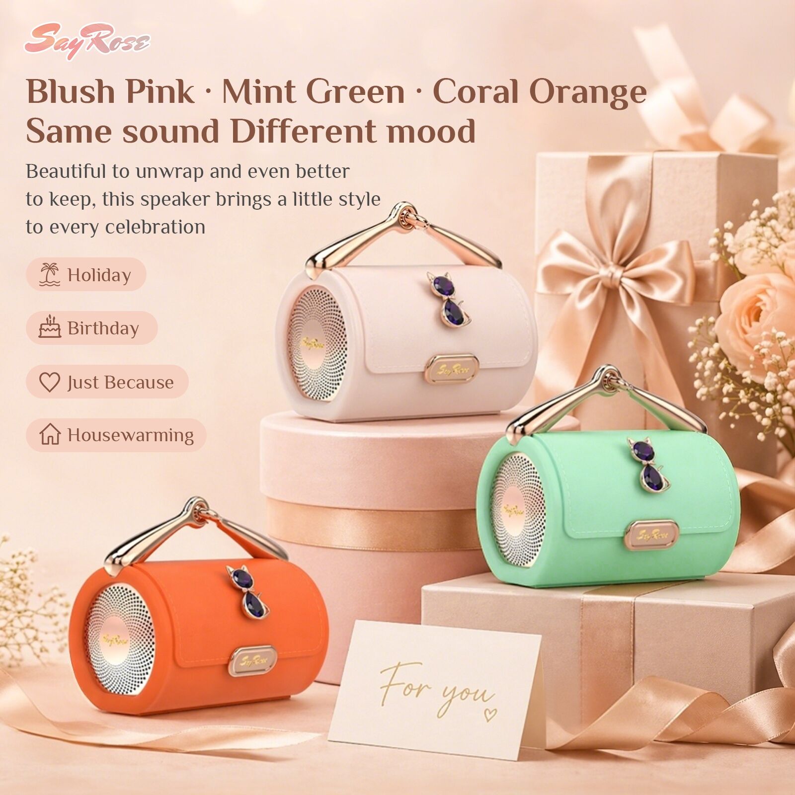 Altavoz inalámbrico SayRose para bolso, modelo YX-50