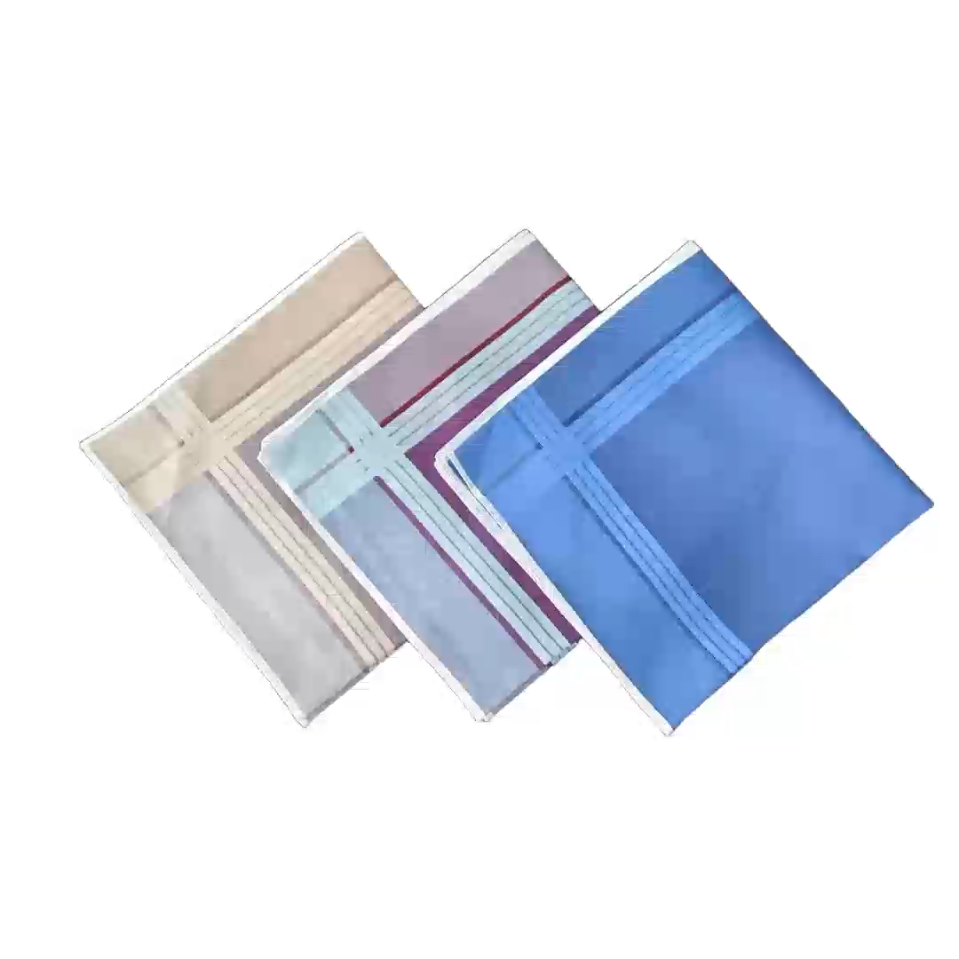 Pañuelos de Bolsillo para Hombre a Cuadros Surtidos 40S de Algodón, Tejido Duradero con Bordes Reforzados - Venta al por mayor