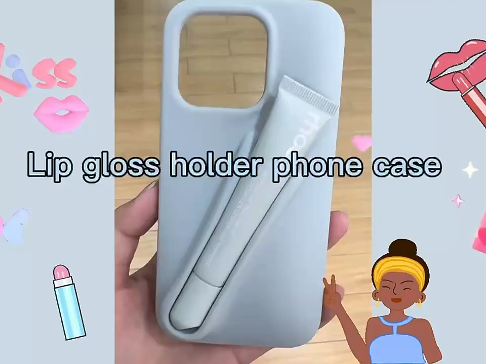 Terlaris 2025: Casing ponsel desain baru Beelan dengan lip gloss dan lipstik cocok untuk iPhone 16.