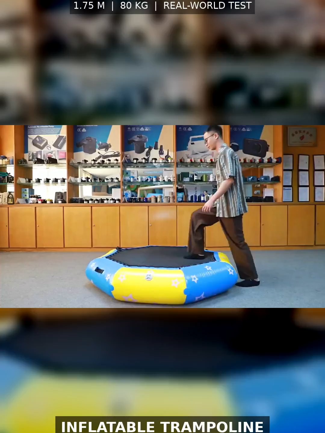 Portable Reinforced PVC Inflatable Trampoline Floating Jumping Bed with Quick Inflation for Family & Commercial Use
