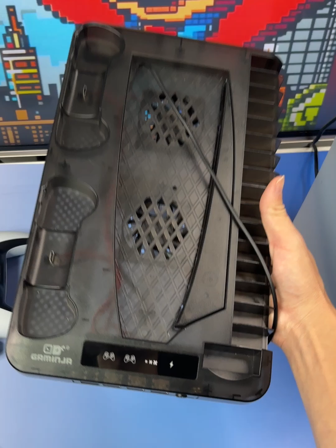 Wholesale Multifunctional PS5 Vertical Stand Cooling Fan With Dual Controller Charger Station for Play Station 5 Console