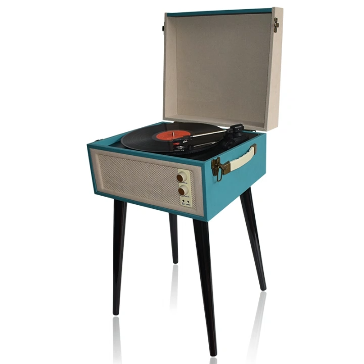 Unique shape Wholesale High Quality wooden made electric turntable best selling record player Retro Phonograph