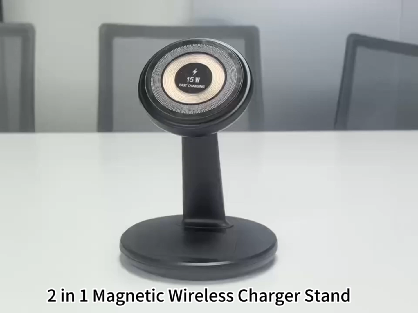 En gros logo personnalisé 3 en 1 montre écouteurs téléphone portable rapide pliable de bureau portable 15w magnétique sans fil chargeur stand