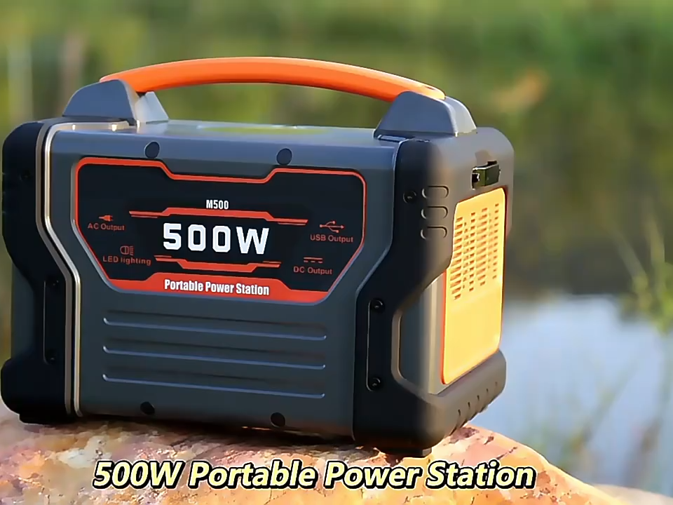 Camping outdoor lithium ion battery smart ac 110v 220v small solar generator wireless charging 300w 500w portable power station