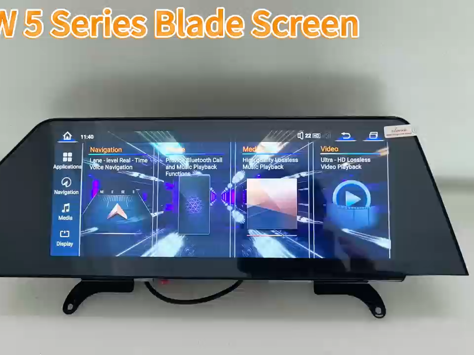 Android 13 Android Carplay Lecteur DVD Multimédia Auto Écran Blade pour BMW Série 5 2011-2012 Radio Navigation