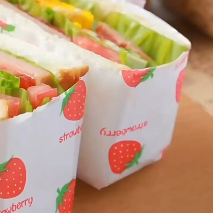 Sell like hot cakes 4-8 Colors Custom Burger Butter Sandwich Packaging Wrap Wrapping Food Safe Paper