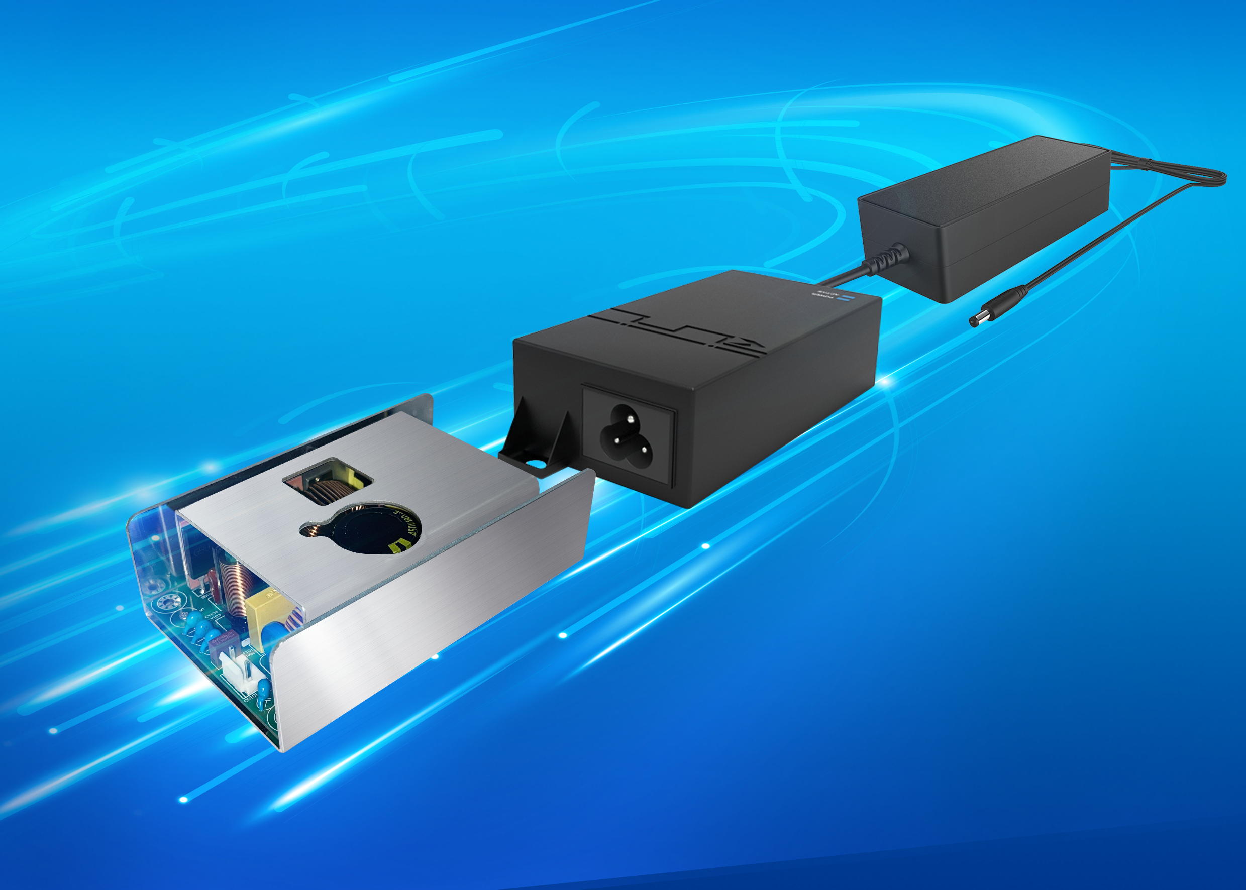 Fonte de alimentação chaveada PCBA de quadro aberto, adaptador de energia, saída 12V 8.33A 100W, placa aberta, ODM OEM